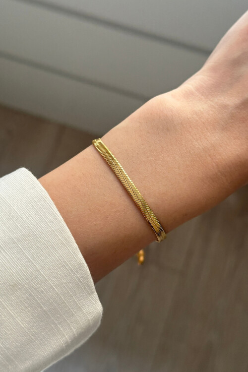 316L Çelik Unisex Italyan Zincir Bileklik Ezme Bileklik BCYJ-251061