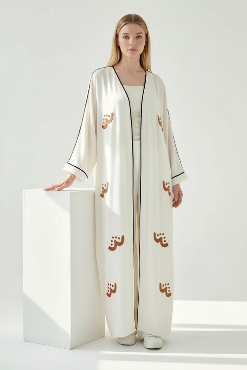 Alaçatı Keten Nakışlı Kimono Takım