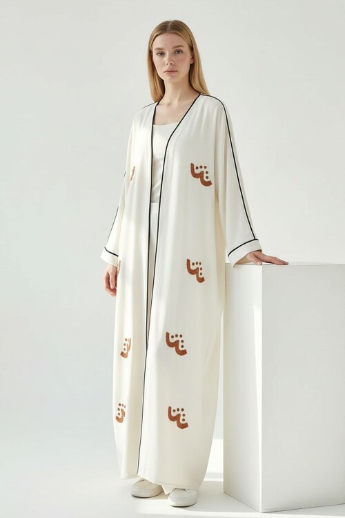 Alaçatı Keten Nakışlı Kimono Takım