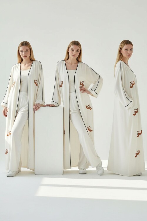 Alaçatı Keten Nakışlı Kimono Takım