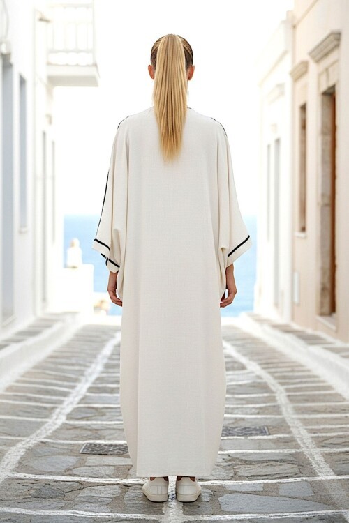 Alaçatı Keten Nakışlı Kimono Takım