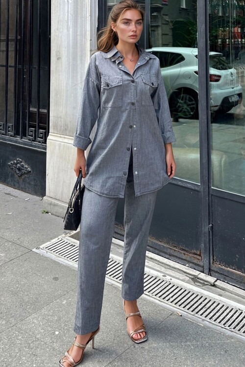 Antrasit Rahat Kesim İkili Alt Üst Takım