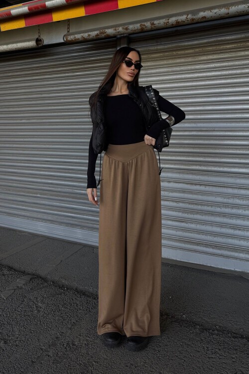 Camel İspanyol Paça Ultra Soft Kumaş Pantolon BCDF-25P0003