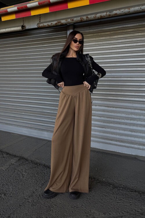 Camel İspanyol Paça Ultra Soft Kumaş Pantolon BCDF-25P0003