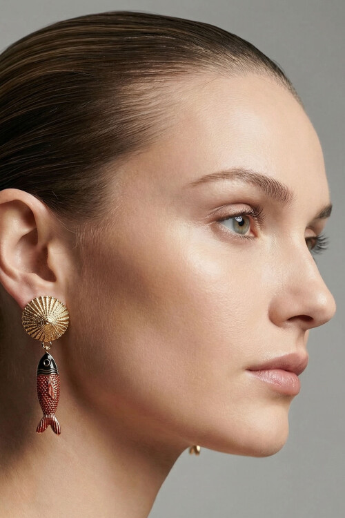 Çelik Balık Marka Model Kadın Küpe BCYJ-251034