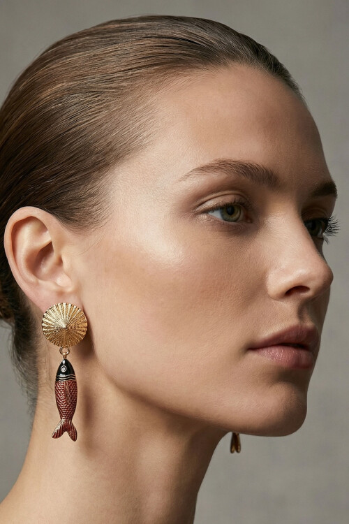 Çelik Balık Marka Model Kadın Küpe BCYJ-251034