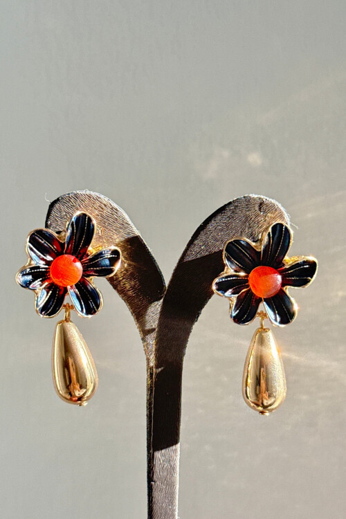 Çelik Çiçek Kadın Sallantılı Küpe BCYJ-251054