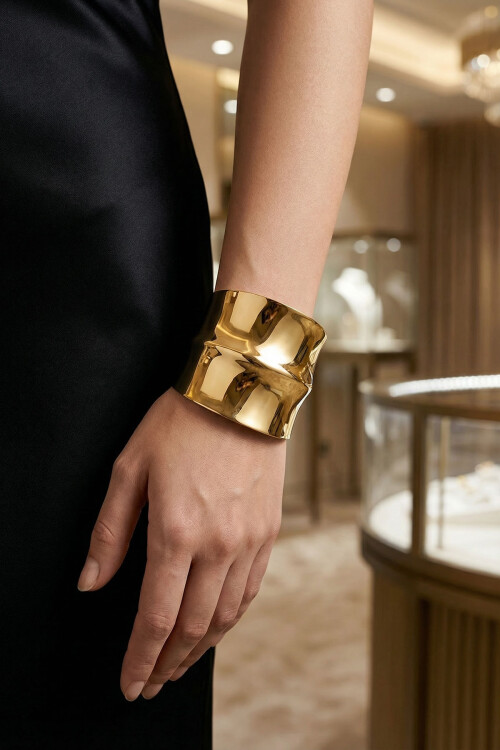 Çelik Kalın Kelepçe Bilezik Ayarlanabilir Kadın Erkek Unisex BCYJ-251024