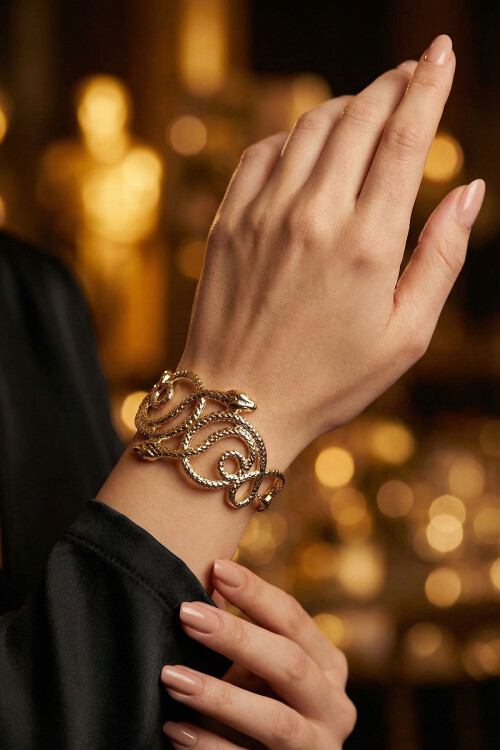 Çelik Kalın Kelepçe Bilezik Ayarlanabilir Kadın Erkek Unisex BCYJ-251024