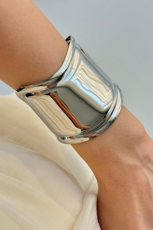 Çelik Kalın Kelepçe Bilezik Ayarlanabilir Kadın Erkek Unisex BCYJ-251024