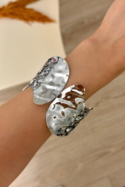 Çelik Kalın Kelepçe Bilezik Ayarlanabilir Kadın Erkek Unisex BCYJ-251024