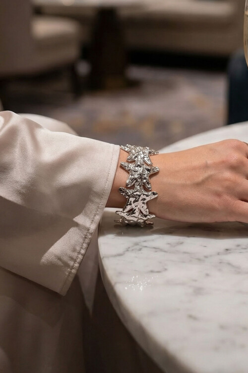 Çelik Kalın Kelepçe Bilezik Ayarlanabilir Kadın Erkek Unisex BCYJ-251038