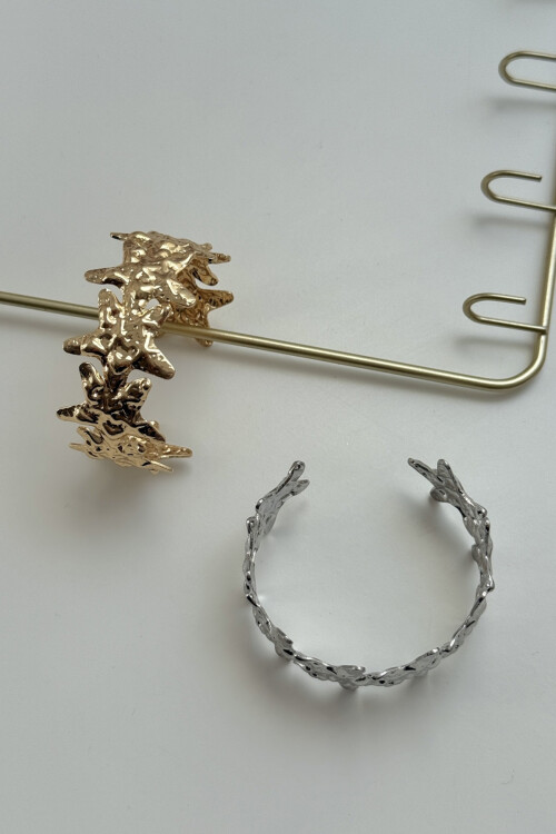 Çelik Kalın Kelepçe Bilezik Ayarlanabilir Kadın Erkek Unisex BCYJ-251038