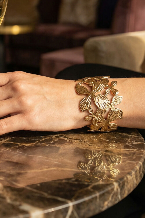 Çelik Kalın Kelepçe Bilezik Ayarlanabilir Kadın Erkek Unisex BCYJ-251038