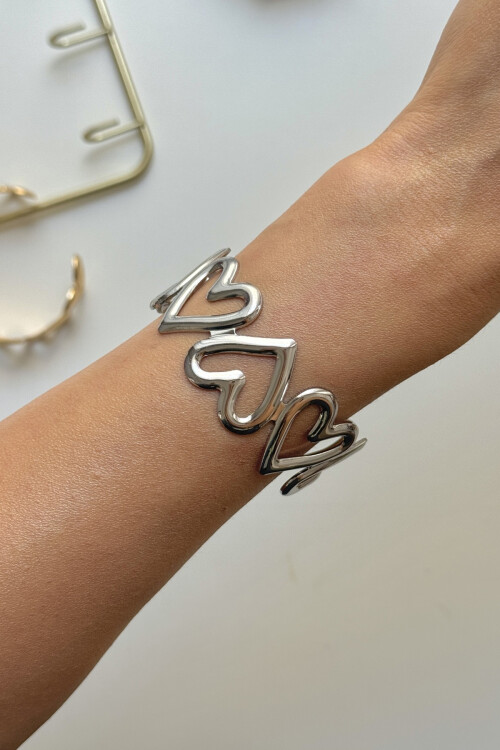 Çelik Kalın Kelepçe Bilezik Ayarlanabilir Kadın Erkek Unisex BCYJ-251038