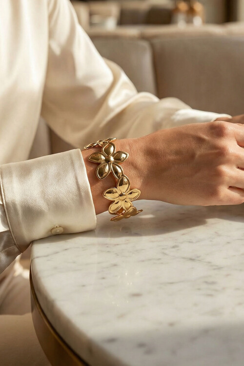 Çelik Kalın Kelepçe Bilezik Ayarlanabilir Kadın Erkek Unisex BCYJ-251038