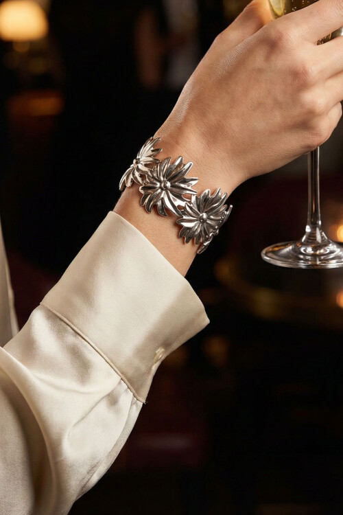 Çelik Kalın Kelepçe Bilezik Ayarlanabilir Kadın Erkek Unisex BCYJ-251038