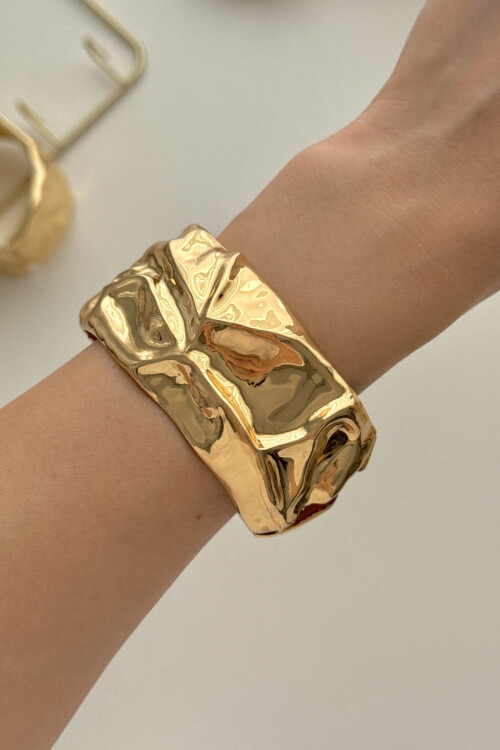 Çelik Kalın Kelepçe Bilezik Kadın Erkek Unisex Bileklik BCYJ-251039