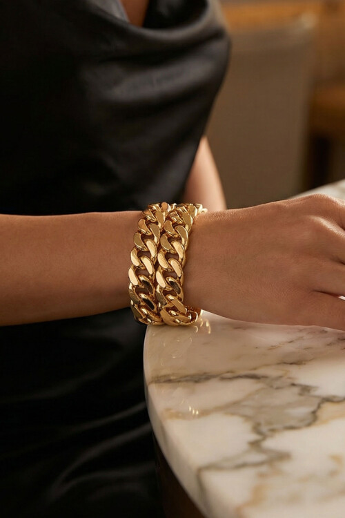 Çelik Kalın Kelepçe Bilezik Kadın Erkek Unisex Bileklik BCYJ-251039