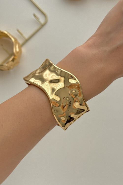 Çelik Kalın Kelepçe Bilezik Kadın Erkek Unisex Bileklik BCYJ-251039