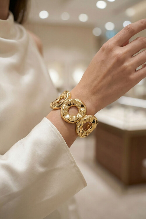 Çelik Kalın Kelepçe Bilezik Kadın Erkek Unisex Bileklik BCYJ-251039