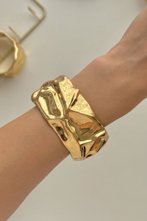 Çelik Kalın Kelepçe Bilezik Kadın Erkek Unisex Bileklik BCYJ-251039