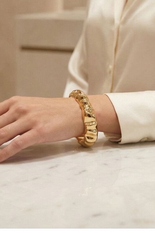 Çelik Kalın Kelepçe Bilezik Kadın Erkek Unisex Bileklik BCYJ-251039