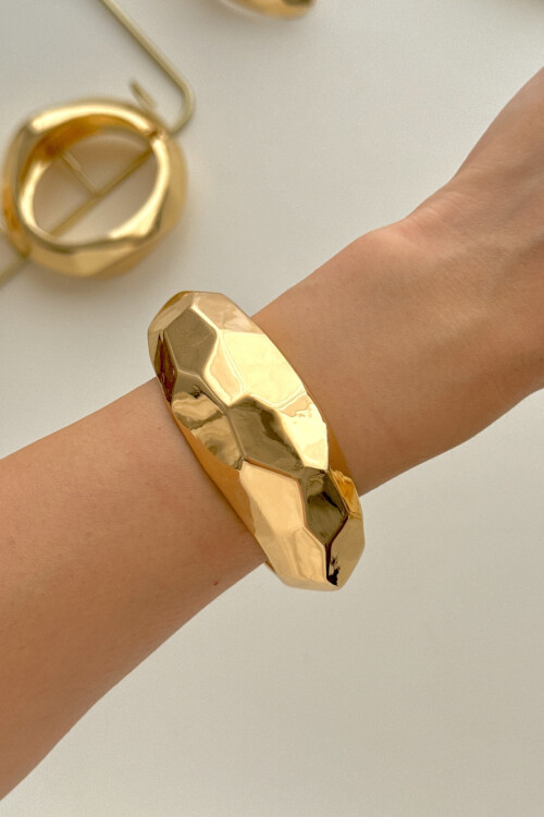 Çelik Kalın Kelepçe Bilezik Kadın Erkek Unisex Bileklik BCYJ-251039