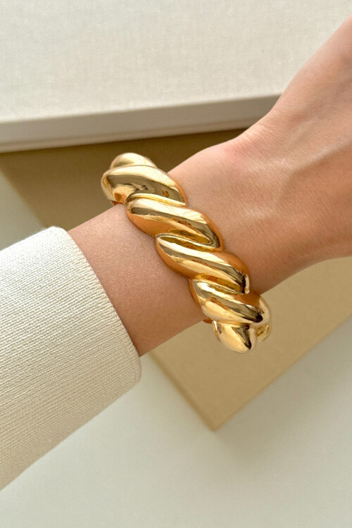 Çelik Kalın Kelepçe Bilezik Kadın Erkek Unisex Bileklik BCYJ-251039