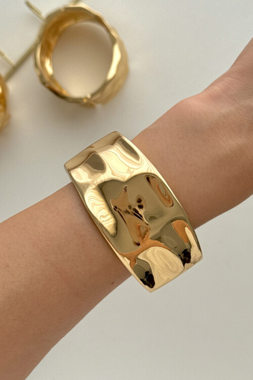 Çelik Kalın Kelepçe Bilezik Kadın Erkek Unisex Bileklik BCYJ-251039