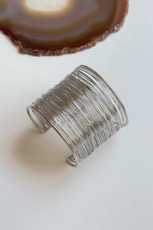 Çelik Kalın Tel Kelepçe Ayarlanabilir Bileklik Pazu Kelepçe Olarak Da Kullanılabilir BCYJ-251041