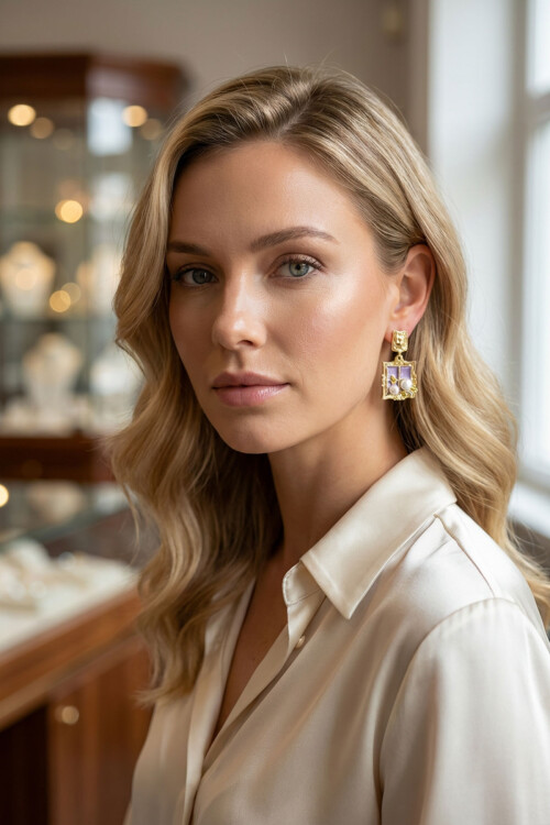 Çelik Sanat Vintage Kadın Küpe BCYJ-251053