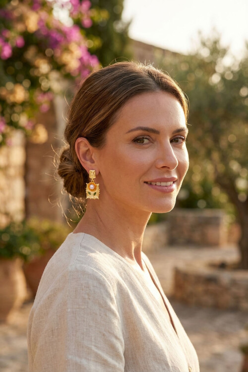 Çelik Sanat Vintage Kadın Küpe BCYJ-251053