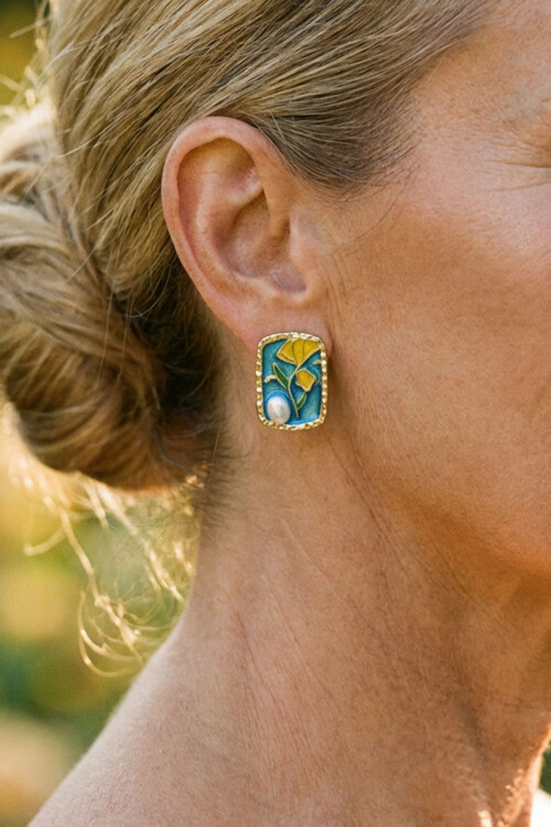 Çelik Sanat Vintage Kadın Küpe BCYJ-251053