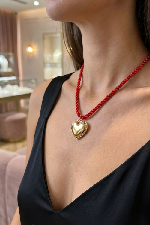 Çelik Uçlu Hasır İpli Kolye BCYJ-251049