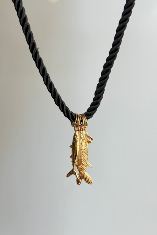 Çelik Uçlu Hasır İpli Kolye BCYJ-251049