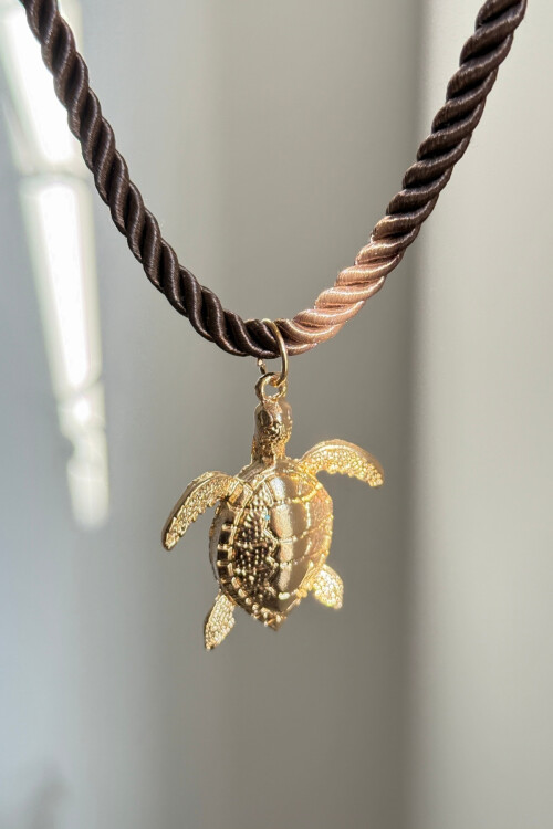 Çelik Uçlu Hasır İpli Kolye BCYJ-251049