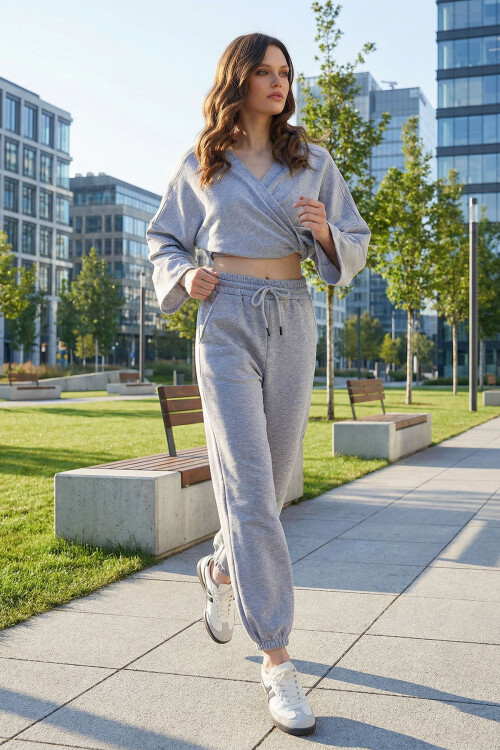 Grimelanj 3 İplik İçi Şardonlu Jogging Eşofman Altı BCHYL-251214