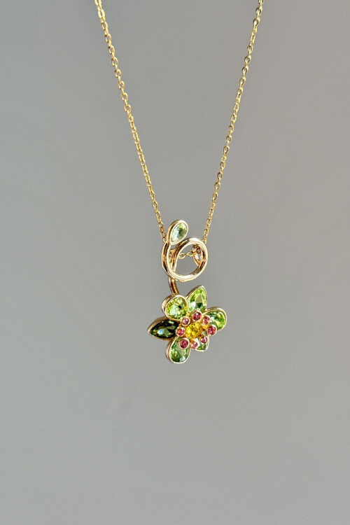 Idyllia Serisi Kolye Çiçek Kolye BCYJ-251027