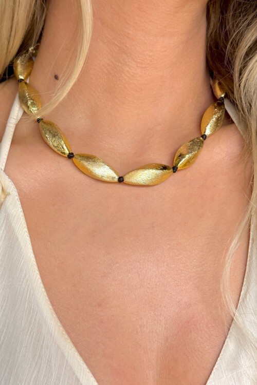 Kadın Modern Tasarım Zincir Parlak Asimetrik Boncuk Tam Tur Kadın Kolye BCYJ-251023