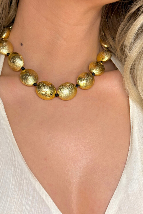 Kadın Modern Tasarım Zincir Parlak Asimetrik Boncuk Tam Tur Kadın Kolye BCYJ-251023