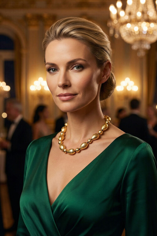 Kadın Modern Tasarım Zincir Parlak Asimetrik Boncuk Tam Tur Kadın Kolye BCYJ-251023