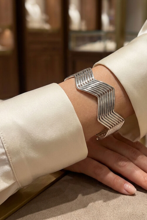 Kalın Kelepçe Bilezik Ayarlanabilir Bileklik Unisex Gold Kadın Kelepçe BCYJ-251041