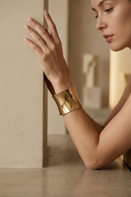 Kalın Kelepçe Bilezik Ayarlanabilir Unisex BCYJ-251040