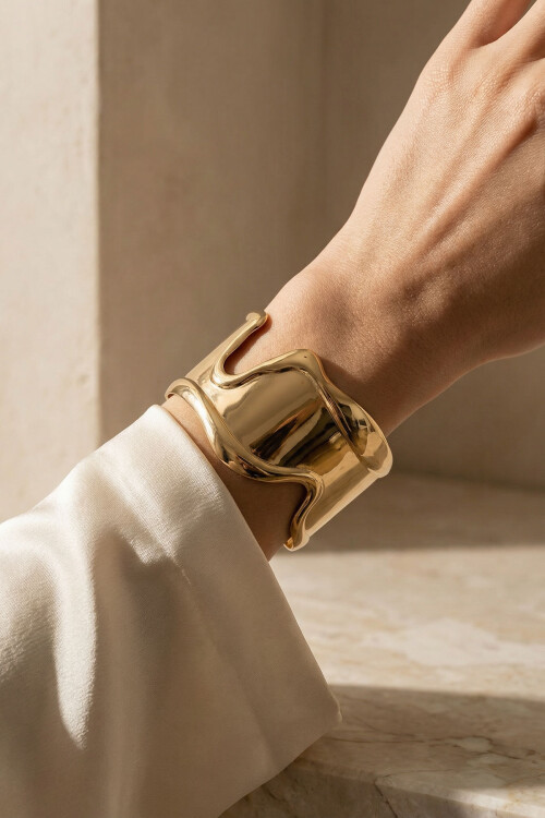 Kalın Kelepçe Bilezik Ayarlanabilir Unisex BCYJ-251040