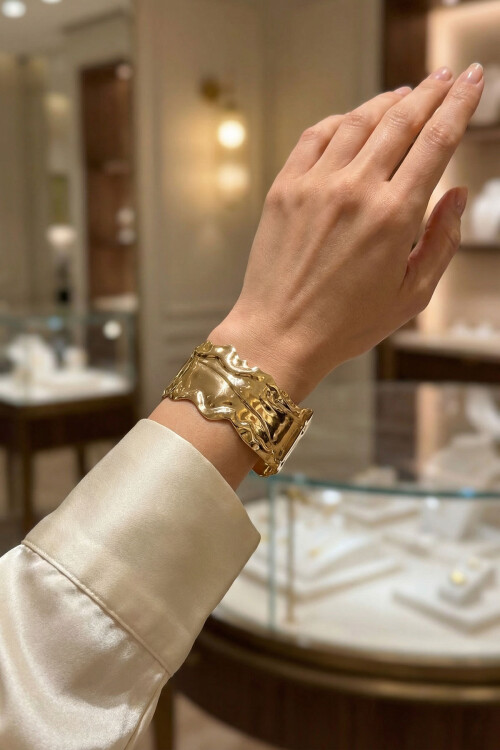 Kalın Kelepçe Bilezik Ayarlanabilir Unisex BCYJ-251040