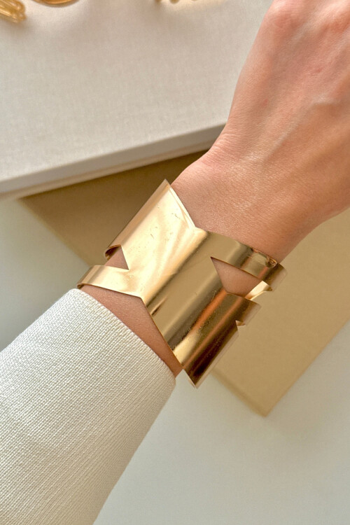 Kalın Kelepçe Bilezik Ayarlanabilir Unisex BCYJ-251040