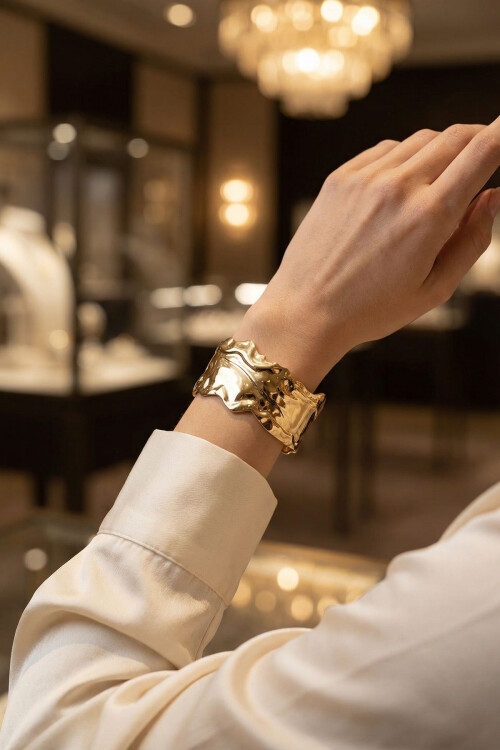 Kalın Kelepçe Bilezik Ayarlanabilir Unisex BCYJ-251040