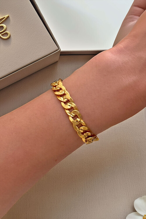 Kuyumcu Model Samanyolu Kadın Gold Zincir Bileklik BCYJ-251008