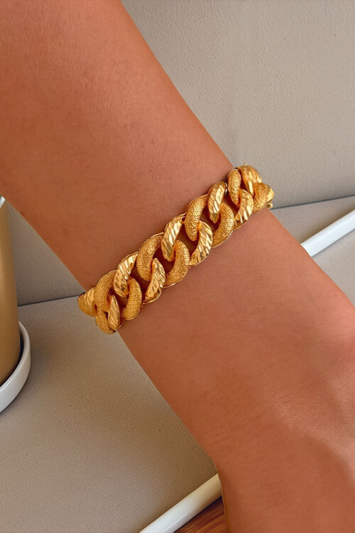 Kuyumcu Model Samanyolu Kadın Gold Zincir Bileklik BCYJ-251008